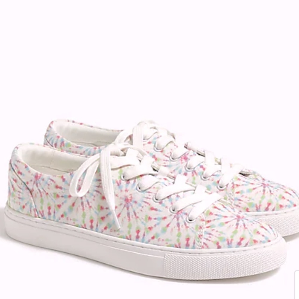 J Crew Road Trip Pastel Tie Dye Chunky Canvas Sneakers